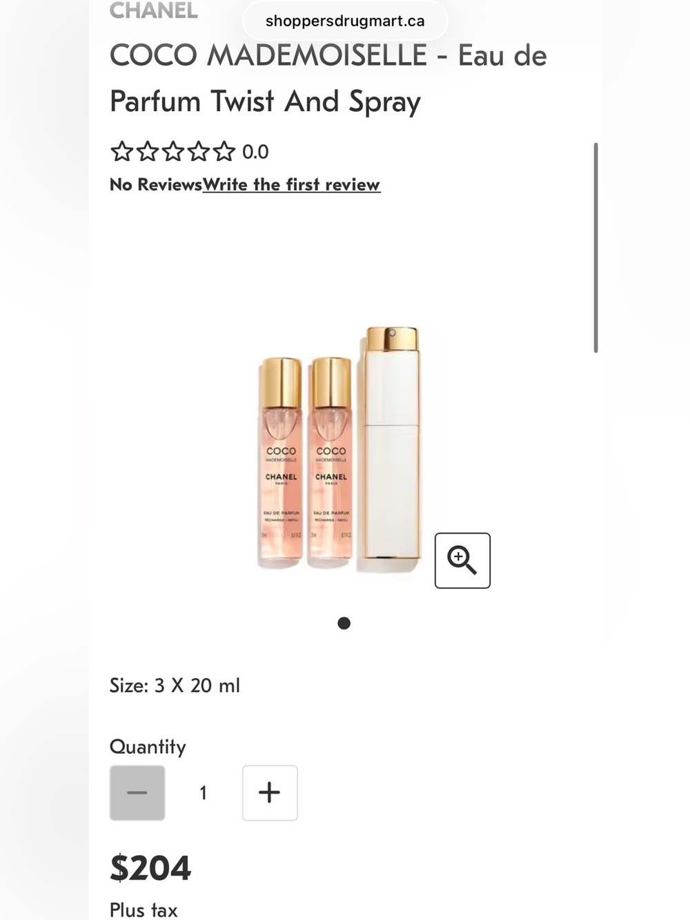 CHANEL Coco Mademoiselle Eau de Parfum Twist & Spray Set — Pink and Gold